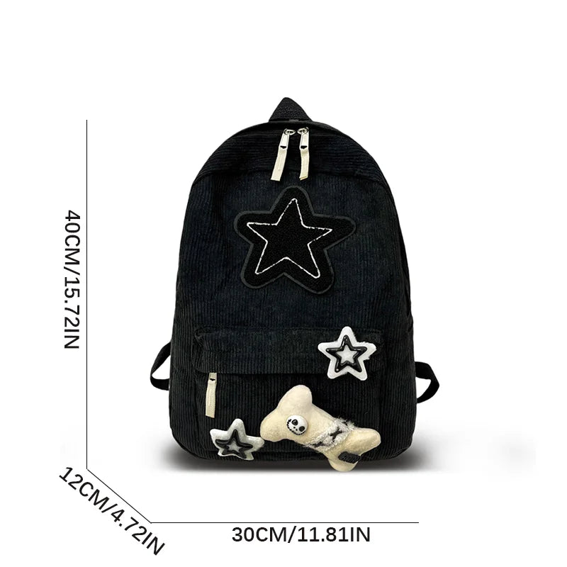 Mochila Feminina Impermeável em Nylon Lavável de Grande Capacidade — Ideal para Notebook, Viagem e Uso Diário