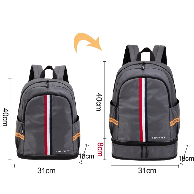 Mochila Dobrável e Impermeável de Grande Capacidade para Notebook 15,6” com Múltiplos Bolsos