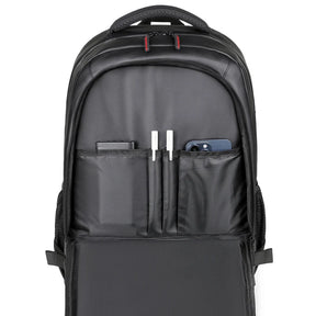 Mochila Executiva para Notebook com Alças Ajustáveis, Múltiplos Bolsos e Fechamento em Zíper