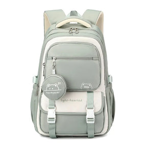 Mochila Escolar Feminina Impermeável com Estampa Fashion — Ideal para Viagem e Uso Diário