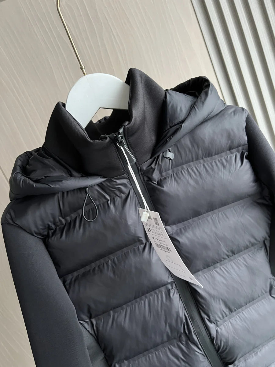 Jaqueta Feminina de Inverno Leve com Capuz e Zíper — Modelo Esportivo de Manga Longa