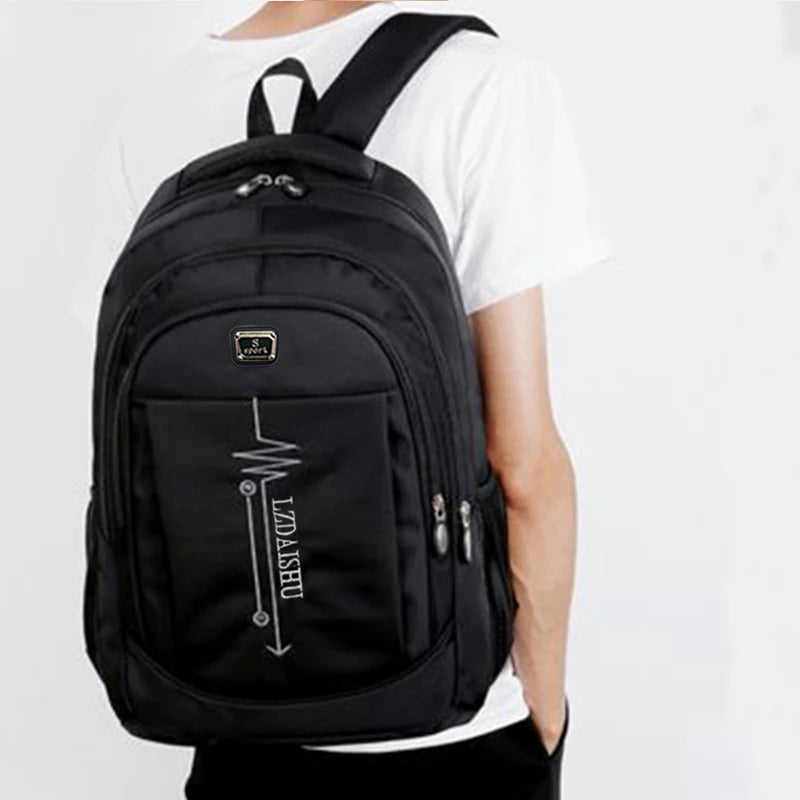 Mochila Masculina Casual de Negócios com Compartimento para Laptop Grande Capacidade
