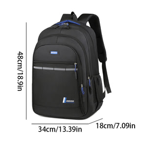 Mochila Unissex Casual de Grande Capacidade com Compartimento para Notebook 16”