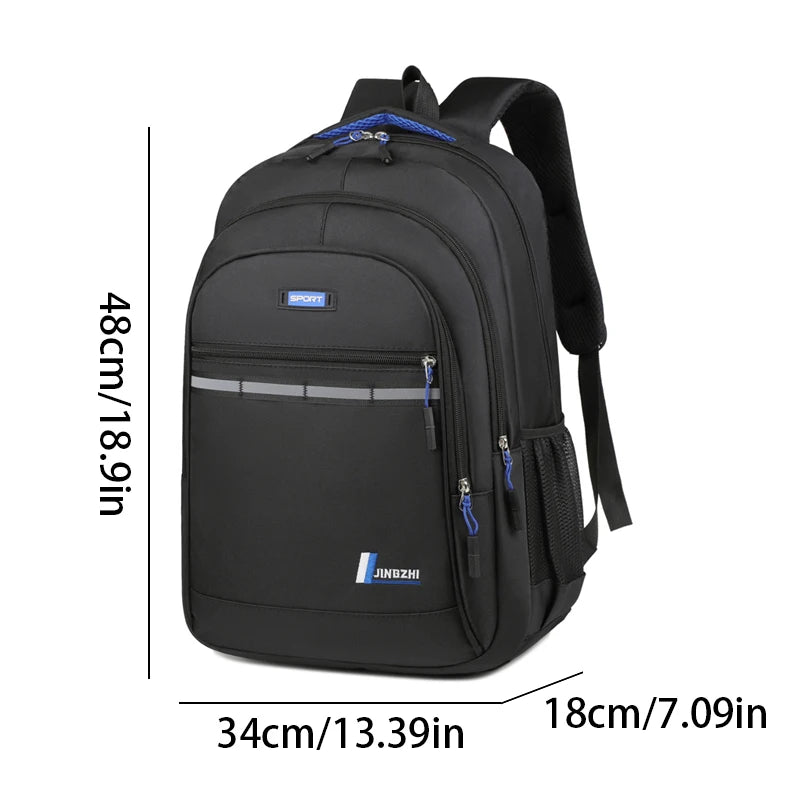 Mochila Unissex Casual de Grande Capacidade com Compartimento para Notebook 16”