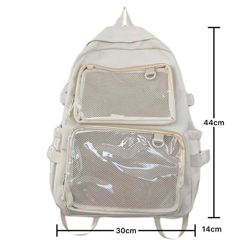 Mochila Transparente Estilo Japonês