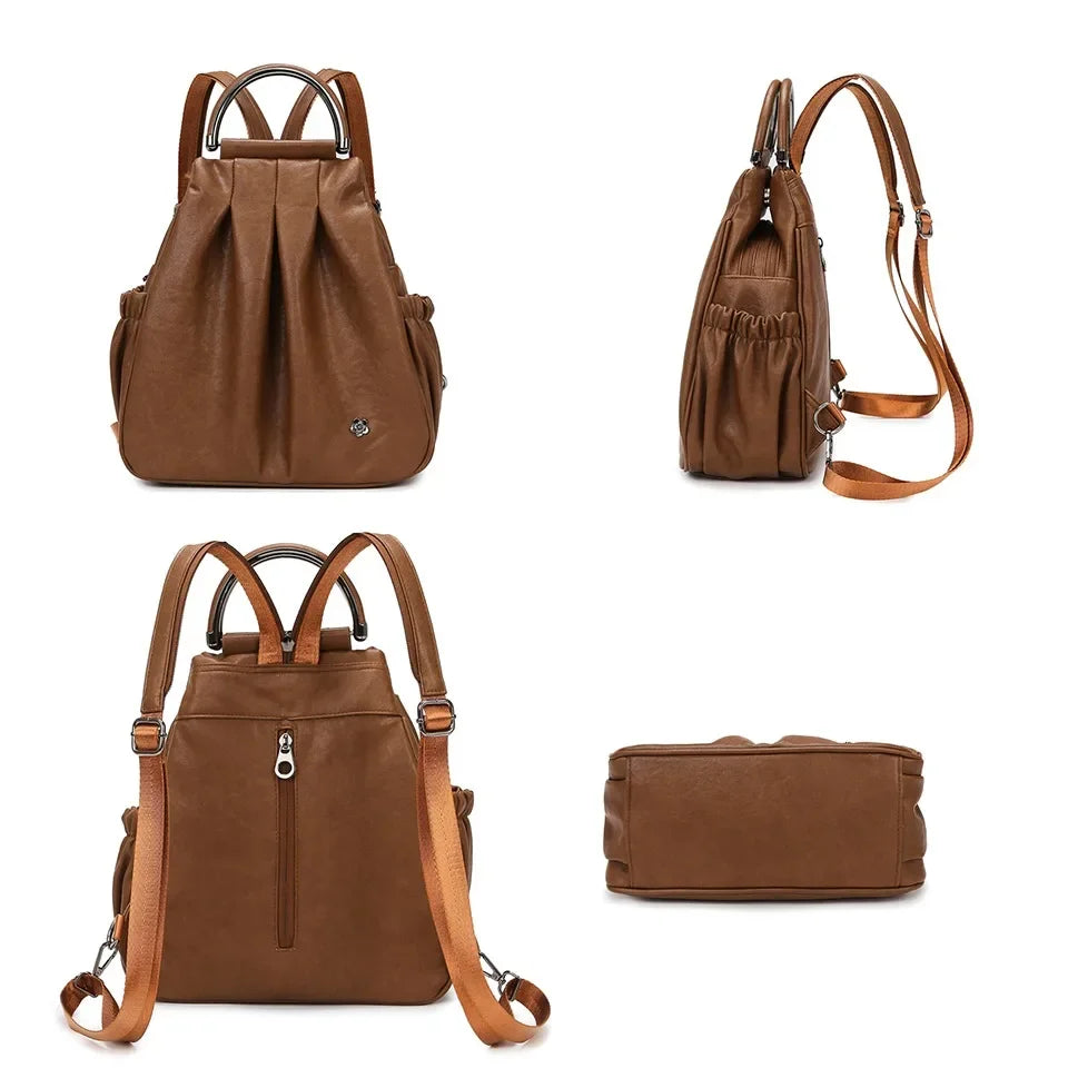 Mochila Couro Feminina Tipo Saco Angélica