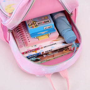 Mochila Infantil Escolar de Unicórnio CTN Rosa para Meninas Leve