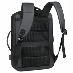 Mochila Masculina de Viagem Expansível com Grande Capacidade e Porta USB
