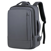 Mochila Masculina de Viagem Expansível com Grande Capacidade e Porta USB