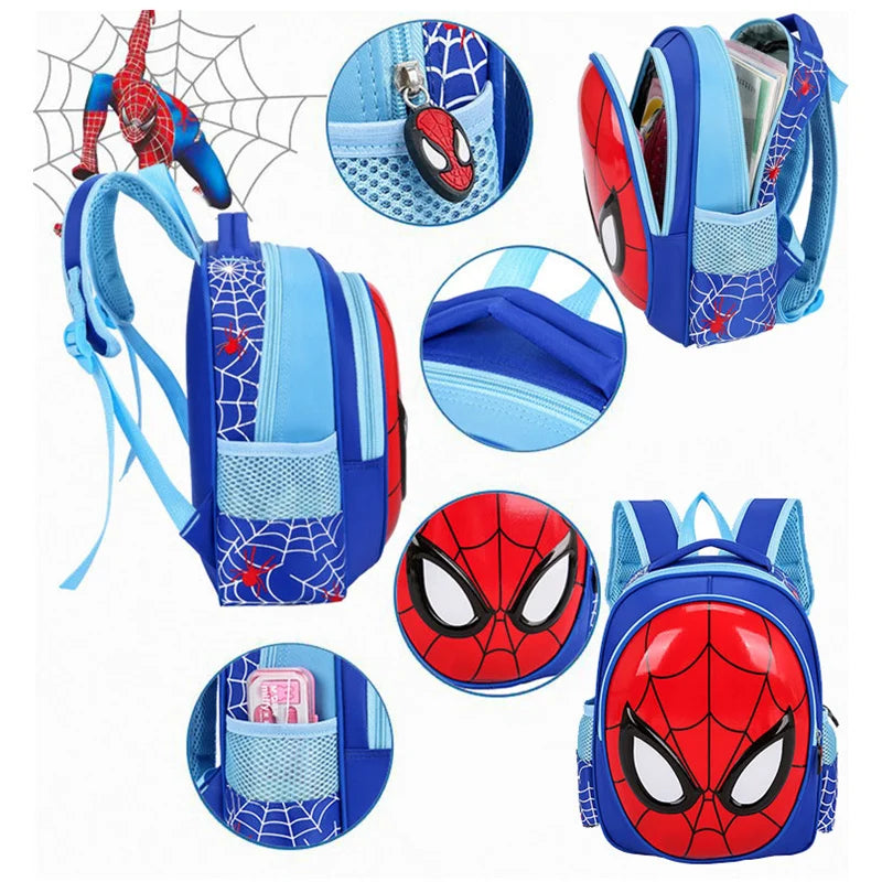 Mochila Infantil Homem-Aranha 3D Estilo Anime para Escola