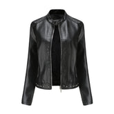 Jaqueta Feminina Estilo Punk Rock com Gola Alta - (Promoção de Inverno 2025)