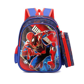 Mochila Escolar Infantil com Estojo Homem Aranha Impermeável