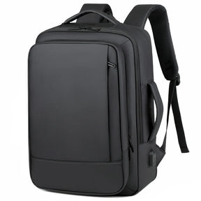 Mochila Masculina de Viagem Expansível com Grande Capacidade e Porta USB