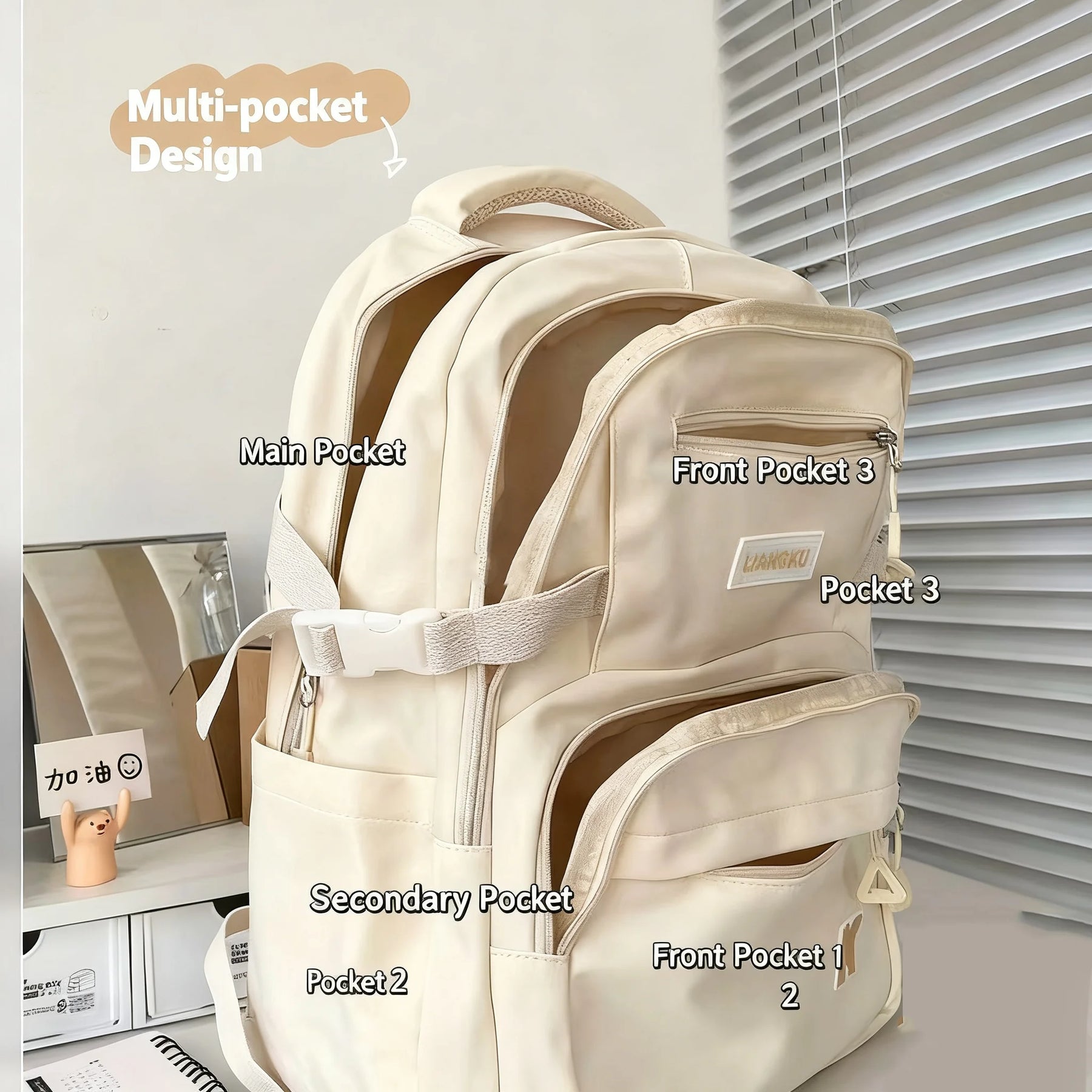 Mochila Feminina Escolar com Grande Capacidade