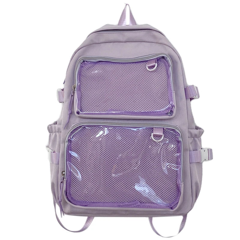 Mochila Transparente Estilo Japonês