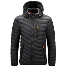 Jaqueta Masculina Puffer Leve com Capuz e Isolamento Térmico