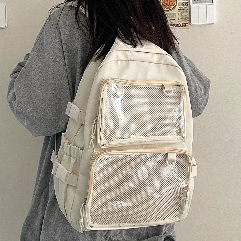 Mochila Transparente Estilo Japonês
