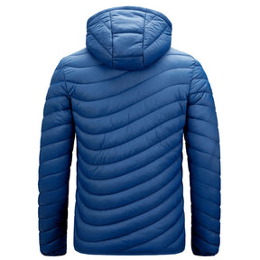 Jaqueta Masculina Puffer Leve com Capuz e Isolamento Térmico