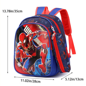 Mochila Escolar Infantil com Estojo Homem Aranha Impermeável