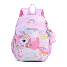 Mochila Infantil Escolar de Unicórnio CTN Rosa para Meninas Leve
