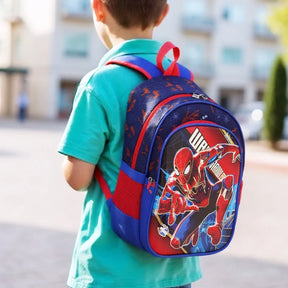 Mochila Escolar Infantil com Estojo Homem Aranha Impermeável