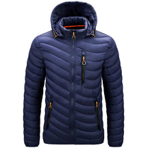Jaqueta Masculina Puffer Leve com Capuz e Isolamento Térmico