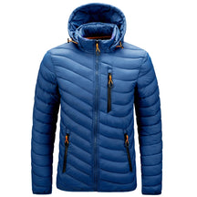 Jaqueta Masculina Puffer Leve com Capuz e Isolamento Térmico