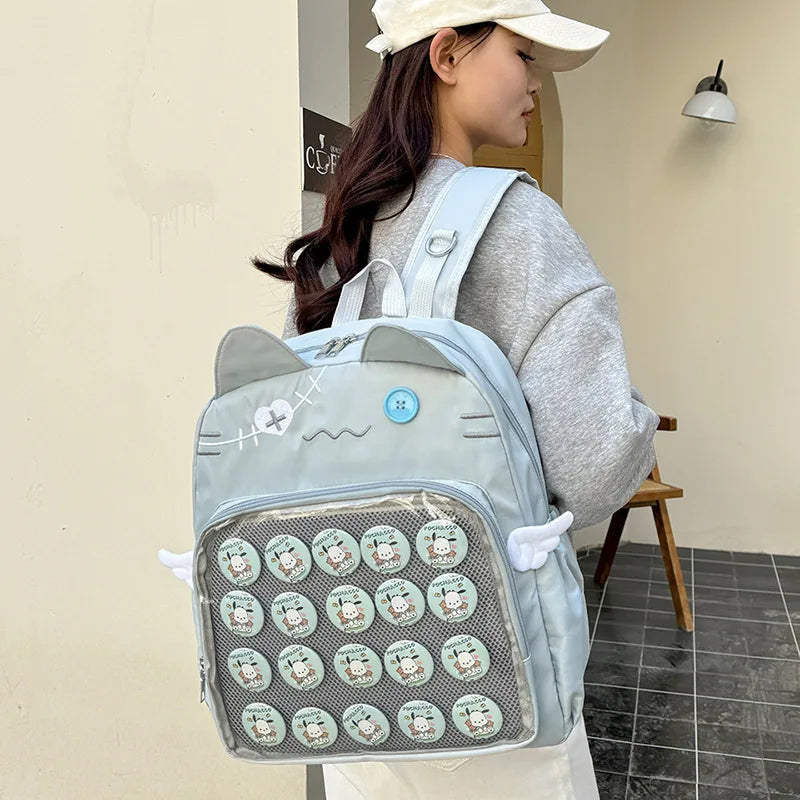 Mochila Escolar Feminina Transparente