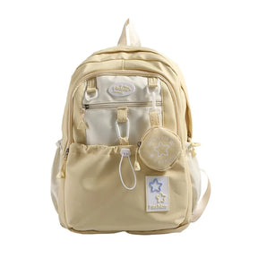 Mochila Feminina Estrela em Nylon — Ideal para Estudantes e Uso Casual