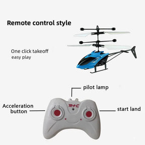 Mini Drone RC Recarregável com Controle Remoto e Proteção Contra Quedas - Promoção mês das crianças