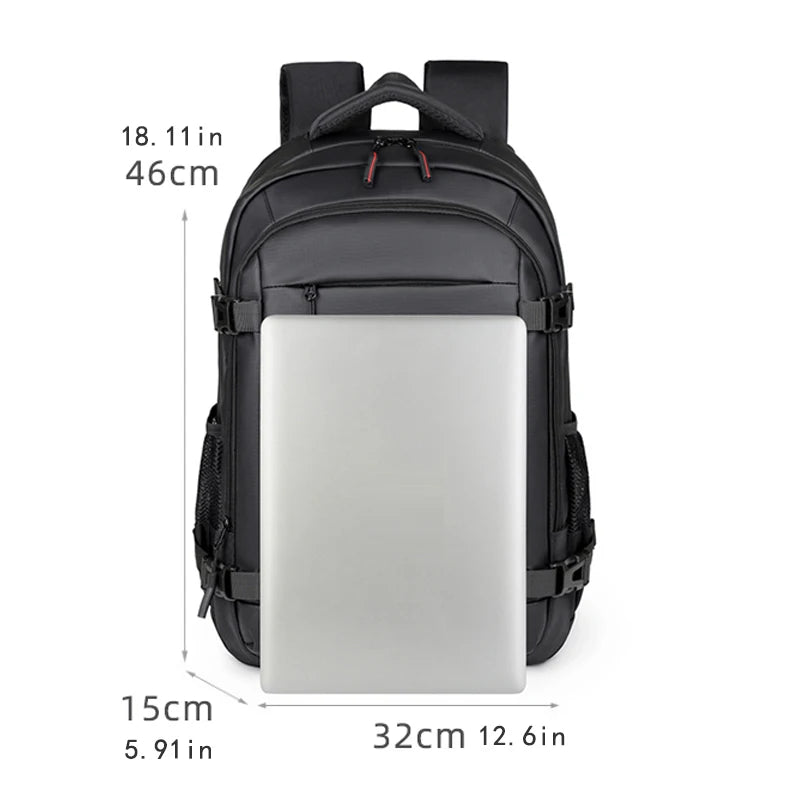 Mochila Executiva para Notebook com Alças Ajustáveis, Múltiplos Bolsos e Fechamento em Zíper