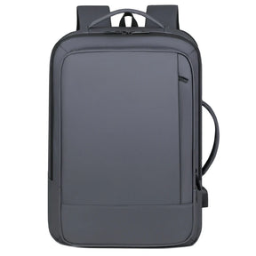 Mochila Masculina de Viagem Expansível com Grande Capacidade e Porta USB