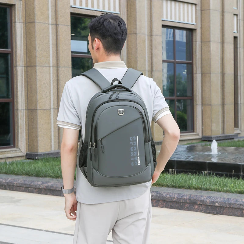 Mochila Unissex Casual de Grande Capacidade para Notebook e Viagem