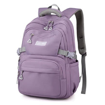 Mochila Escolar Feminina em Cor Sólida com Grande Capacidade — Ideal para Estudantes e Uso Diário