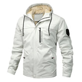Jaqueta Masculina de Inverno com Capuz Estilo Parka Forrada