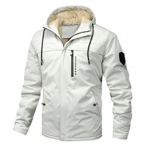 Jaqueta Masculina de Inverno com Capuz Estilo Parka Forrada