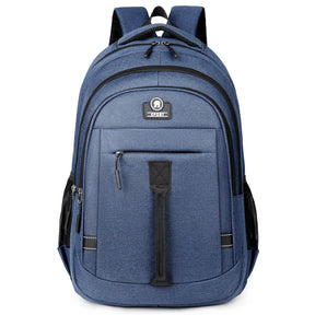 Mochila Escolar com Múltiplos Bolsos, Alças Ajustáveis e Fechamento em Zíper