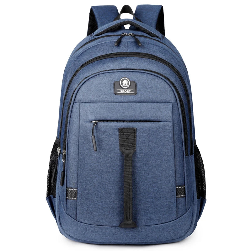 Mochila Escolar com Múltiplos Bolsos, Alças Ajustáveis e Fechamento em Zíper