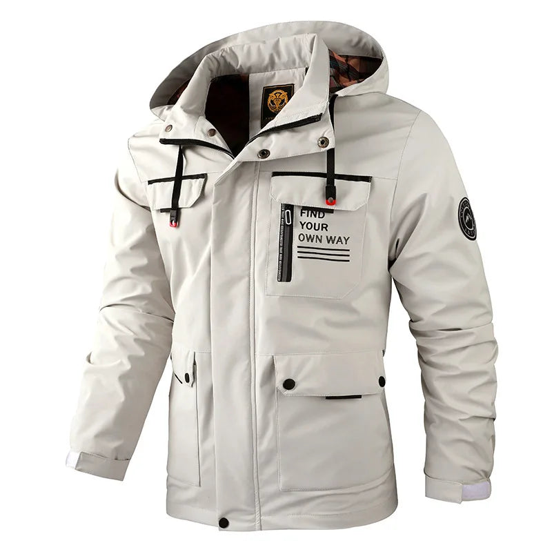 Casaco Masculino Casual Impermeável Com Capuz e Forro - (Promoção de Inverno 2026)