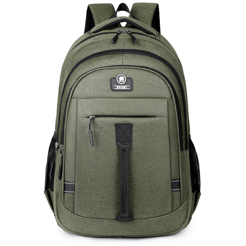 Mochila Escolar com Múltiplos Bolsos, Alças Ajustáveis e Fechamento em Zíper