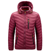 Jaqueta Masculina Puffer Leve com Capuz e Isolamento Térmico