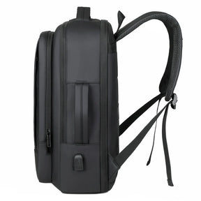 Mochila Masculina de Viagem Expansível com Grande Capacidade e Porta USB