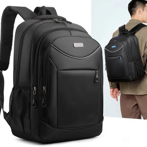 Mochila de Viagem com Alças Acolchoadas, Bolsos Laterais em Malha e Design Esportivo para Uso Diário