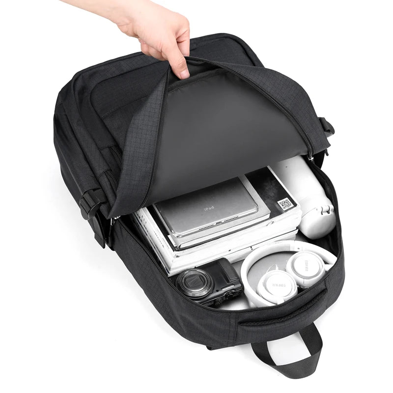 Mochila Unissex 15,6” com Design Simples e Fashion para Notebook, Viagem e Uso Diário