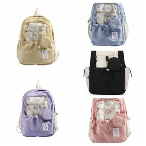 Mochila Feminina Estrela em Nylon — Ideal para Estudantes e Uso Casual