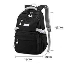Mochila Escolar Feminina em Cor Sólida com Grande Capacidade — Ideal para Estudantes e Uso Diário