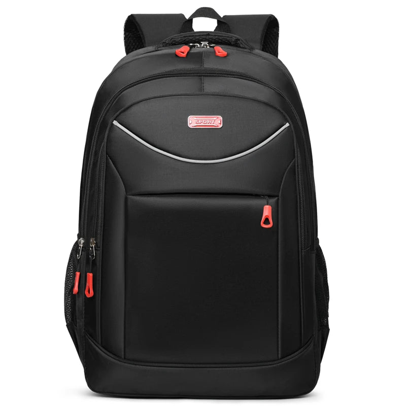 Mochila de Viagem com Alças Acolchoadas, Bolsos Laterais em Malha e Design Esportivo para Uso Diário