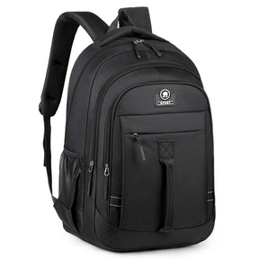 Mochila Escolar com Múltiplos Bolsos, Alças Ajustáveis e Fechamento em Zíper