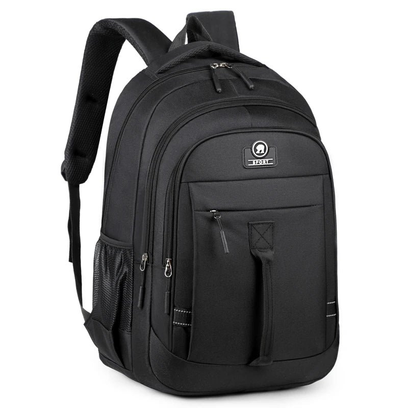 Mochila Escolar com Múltiplos Bolsos, Alças Ajustáveis e Fechamento em Zíper