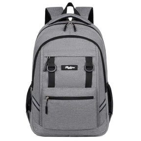 Mochila Unissex Fashion de Grande Capacidade com Múltiplos Bolsos e Compartimento para Notebook